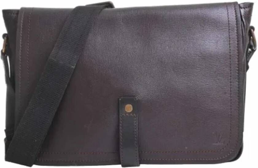 Pre owned Leather louis vuitton bags , Bruin, Dames