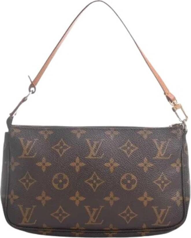 Pre Owned Pouch Accessories Monogram Bag , Bruin, Dames