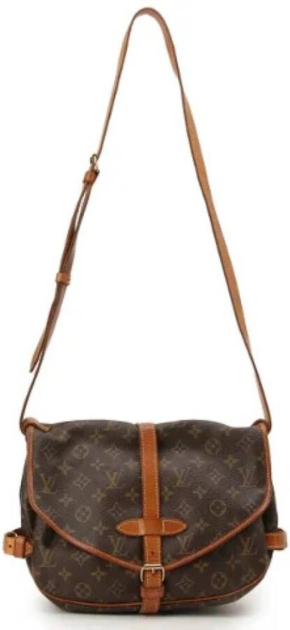 Louis Vuitton Vintage Pre owned Saumur 30 Monogram Messenger Bag , Bruin, Dames