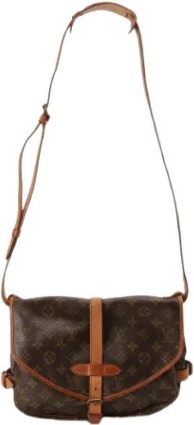 Louis Vuitton Vintage Pre owned Saumur 30 Monogram Messenger Bag , Bruin, Dames