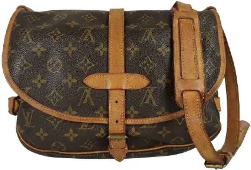 Louis Vuitton Vintage Pre owned Saumur 30 Monogram Messenger Bag , Bruin, Dames