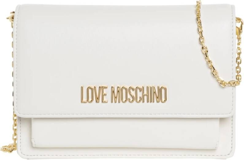 Love Moschino dames cross body/messenger/schoudertas , Wit, Dames