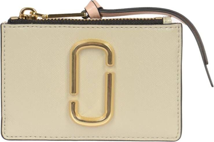Marc Jacobs The Snapshot Top Zip Multi Wallet , Beige, Dames