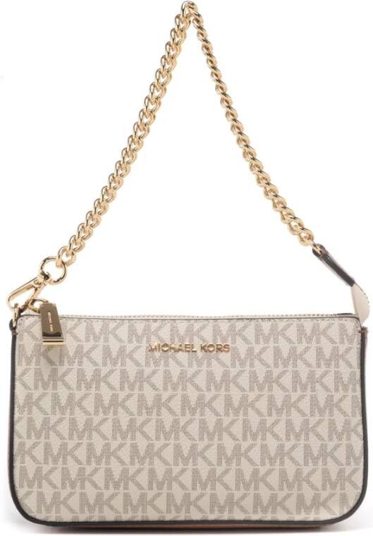 Michael Kors Handtas Jet Set Md Chain Pouchette Wit