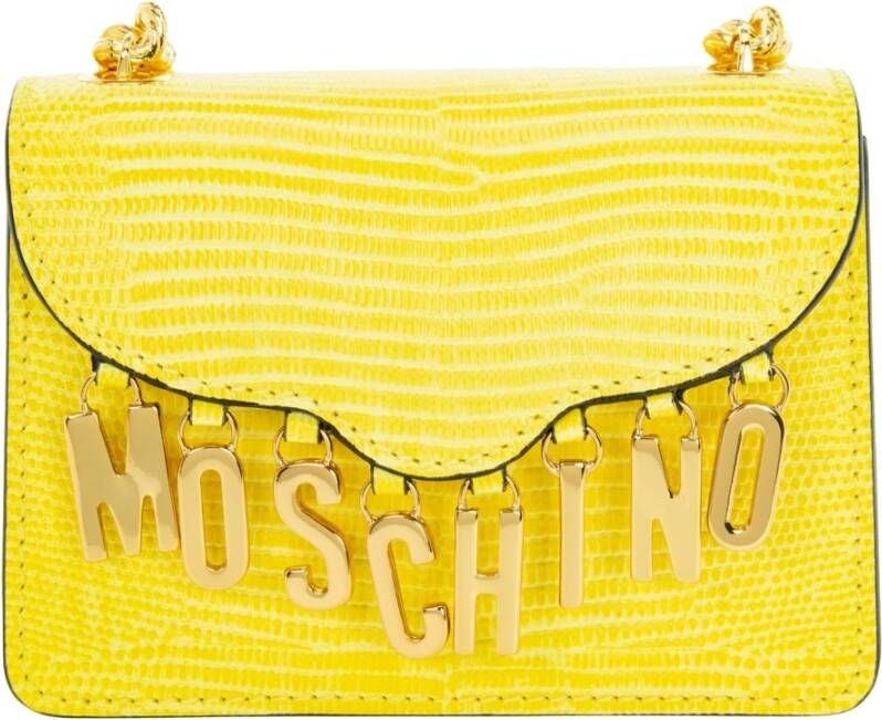Moschino Cross Body Messenger Bag , Geel, Dames