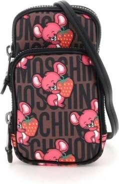 Moschino Crossbody phone holder , Bruin, Dames