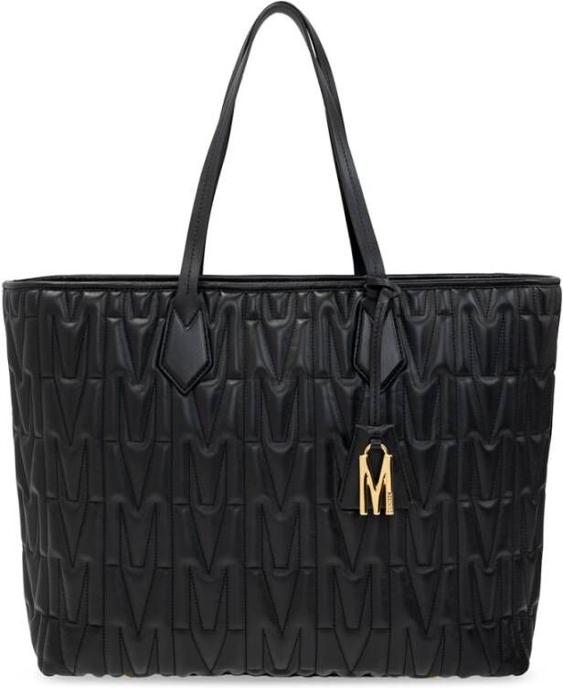 Moschino Hand bag with logo , Zwart, Dames