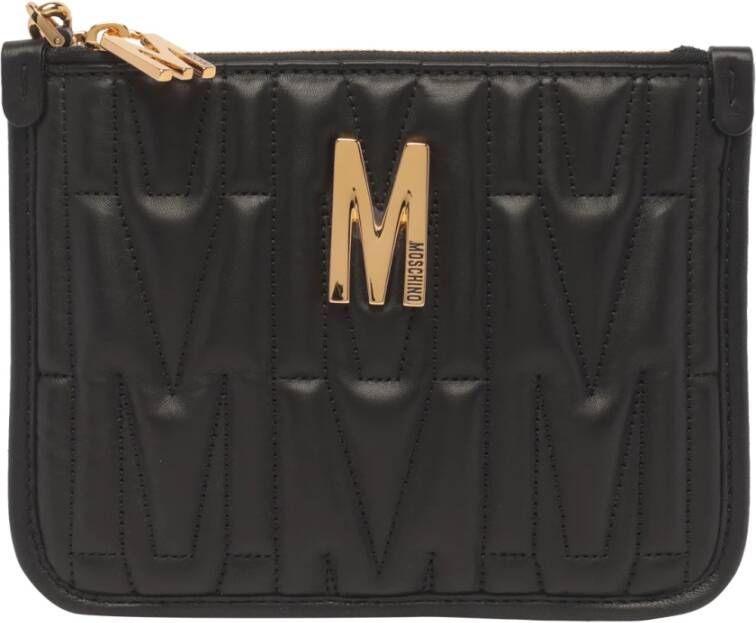 Moschino Portemonnee/kaarthouder , Zwart, Dames