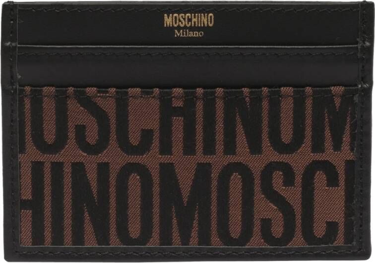 Moschino Portemonnee/kaarthouder , Zwart, Heren