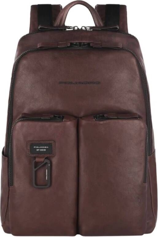 Piquadro Harper Computer Backpack With iPad Pro dark brown backpack