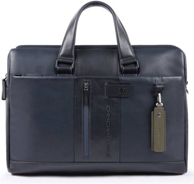 Piquadro Urban Computer Portfolio Briefcase with iPad Compartment blue