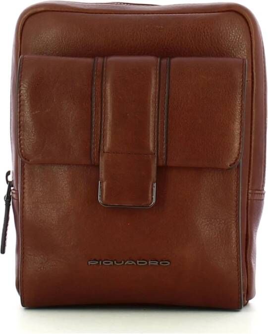 Piquadro Messenger Bags , Bruin, Heren