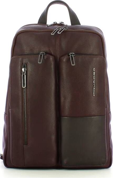 Piquadro Ronnie PC Backpack 11.0 , Bruin, Heren