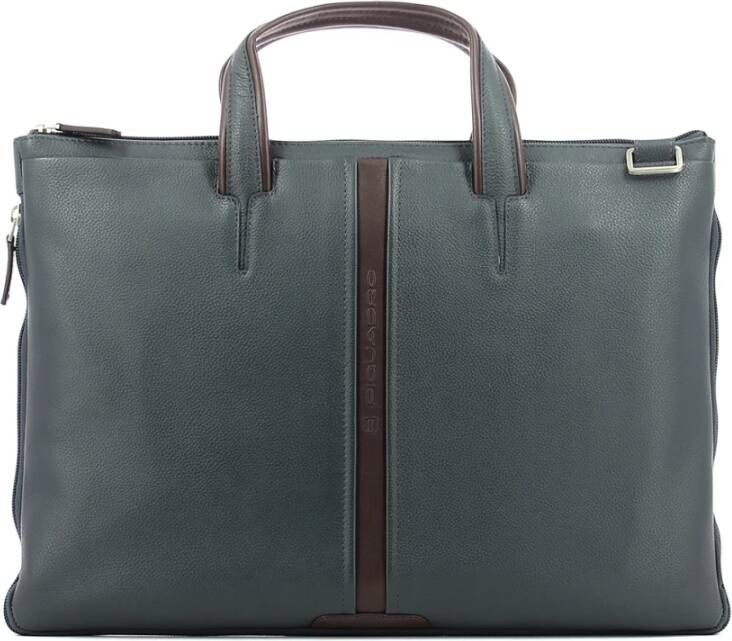 Piquadro Uitbreidbare dunne map , Blauw, Heren