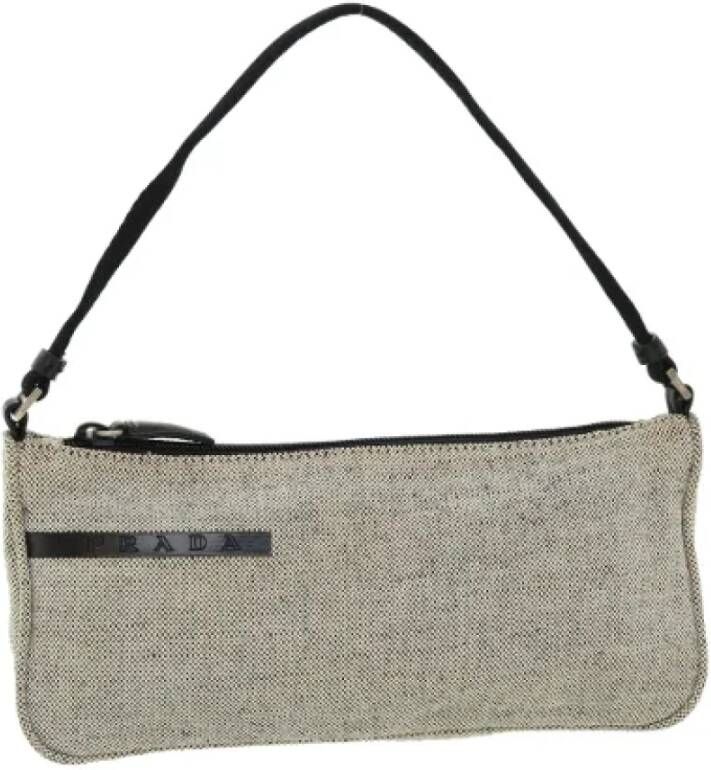 Prada Vintage Pre owned Canvas handbags , Grijs, Dames
