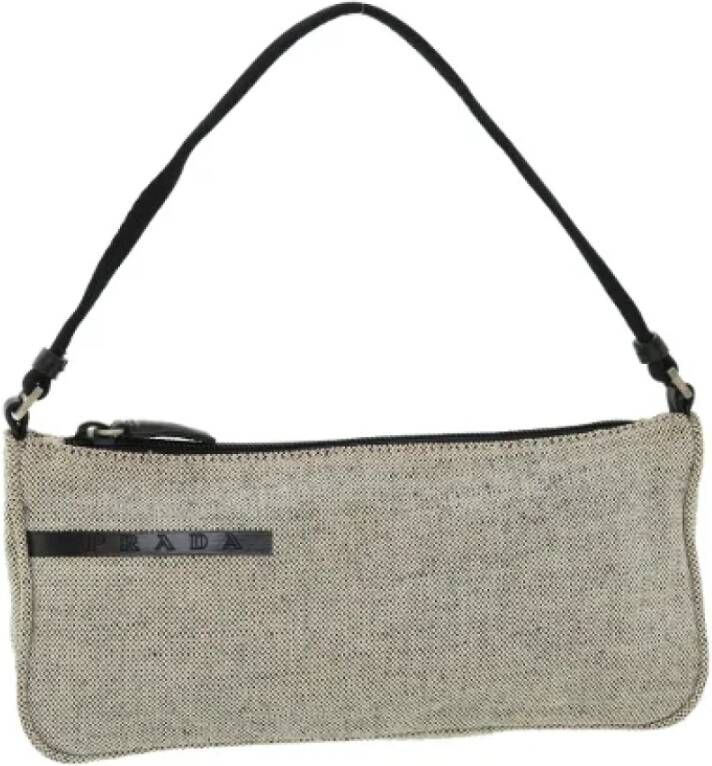 Prada Vintage Pre owned Canvas prada bags , Grijs, Dames