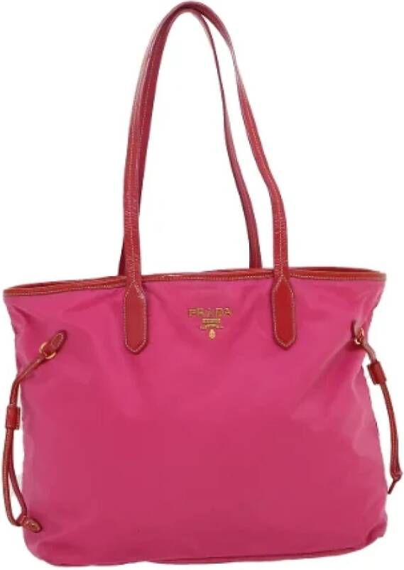 Prada Vintage Pre owned Canvas totes , Roze, Dames