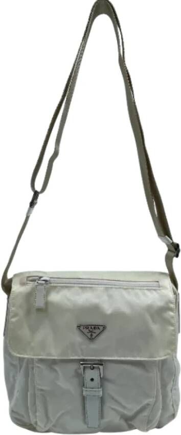 Prada Vintage Pre owned Nylon prada bags , Wit, Dames