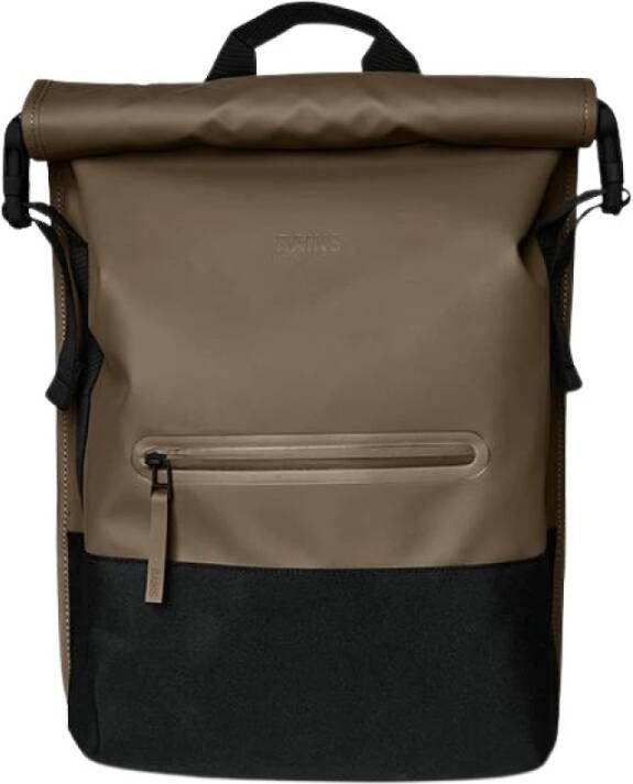 Rains Buckle Rolltop Rucksack 13720 , Bruin, Unisex