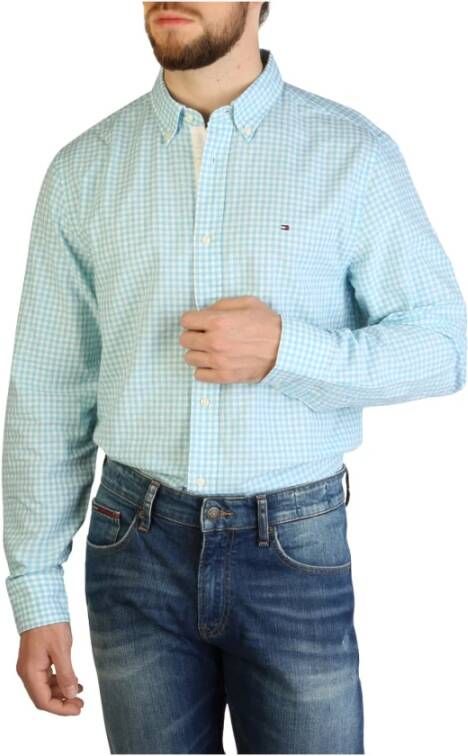 Tommy Hilfiger Zakelijke Overhemden Blauw Heren