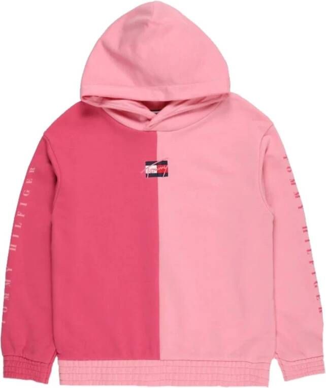 Tommy Hilfiger Sudadera two tone sleeve , Roze, Dames
