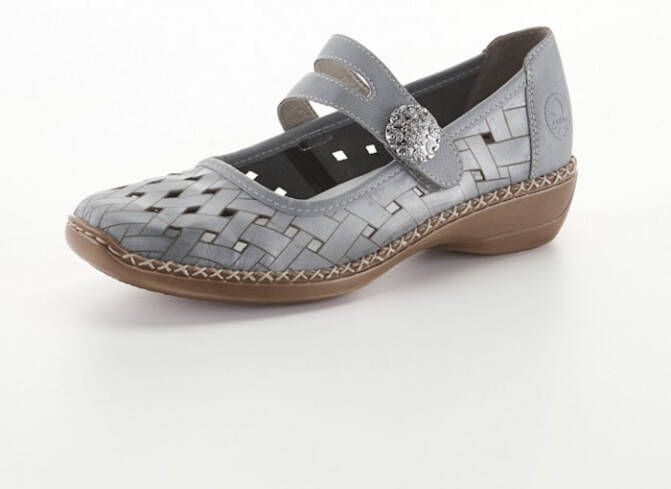 Rieker Instapper met zomerse perforaties Blauw