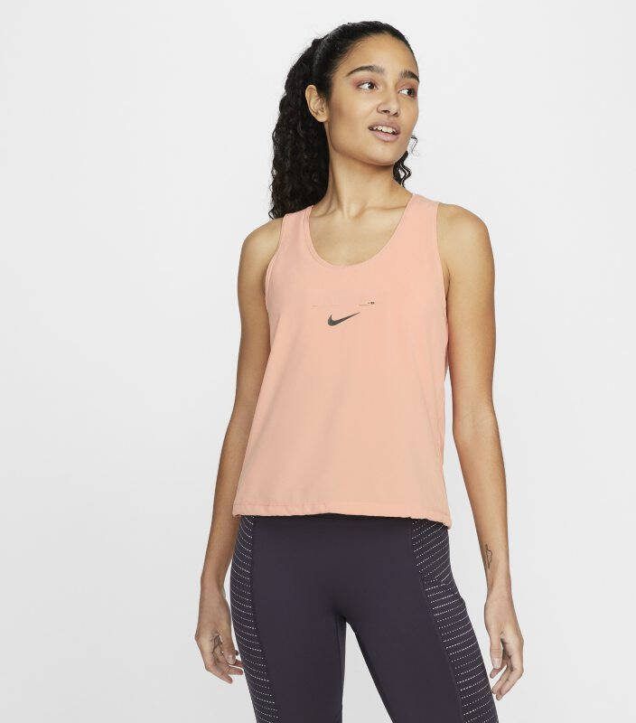Nike Dri FIT Run Division Omkeerbare hardlooptanktop voor dames Oranje