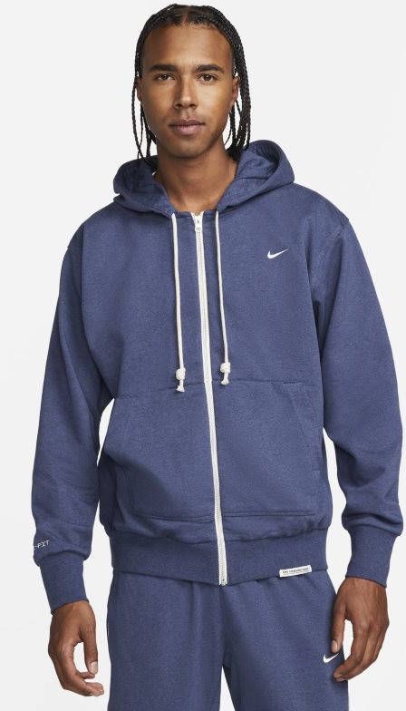 Nike Dri FIT Standard Issue Basketbalhoodie met rits voor heren Blauw