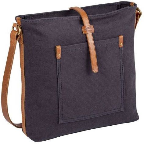 Schoudertas Nizza met trendy leren applicatie
