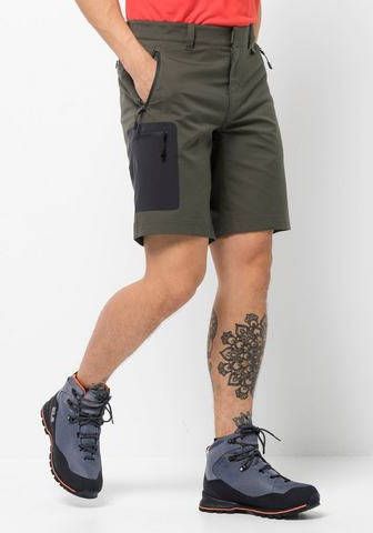 Jack Wolfskin Active Track Shorts Donkergroen/Middenkaki