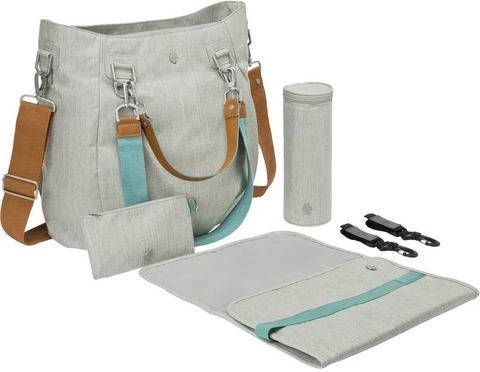 Lässig Luiertas Green Label, Mix'n Match Bag, Light Grey inclusief verschoningsmatje, voor een deel van gerecycled materiaal