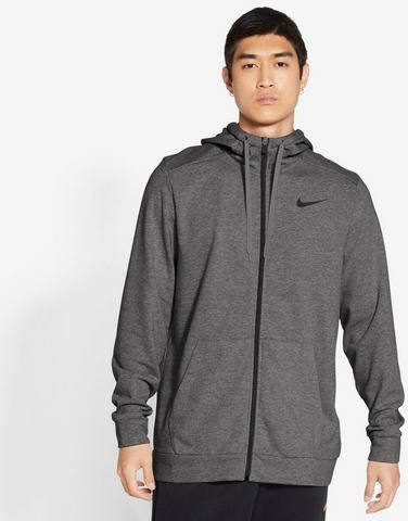 Nike Dri FIT Trainingshoodie met rits voor heren Charcoal Heather/Black Heren