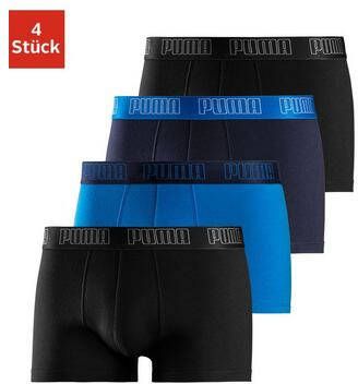 Puma Boxershorts Basic Trunk 4P Blauw