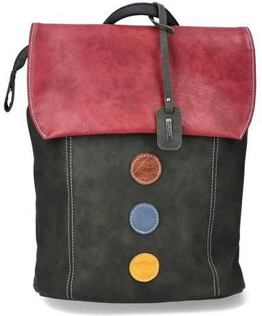 Rieker Rugzak met trendy details Kaki/Bordeaux