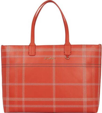 Tommy Hilfiger Shopper ICONIC TOMMY TOTE CHECK met veel bergruimte