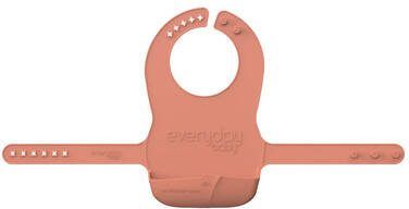 everyday Baby Siliconen slabbetje opvouwbaar, nature rood