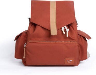KAOS Luiertas Ransel terracotta/natuur