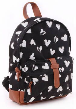 Kidzroom Black & White Rugzak hearts black Kindertas