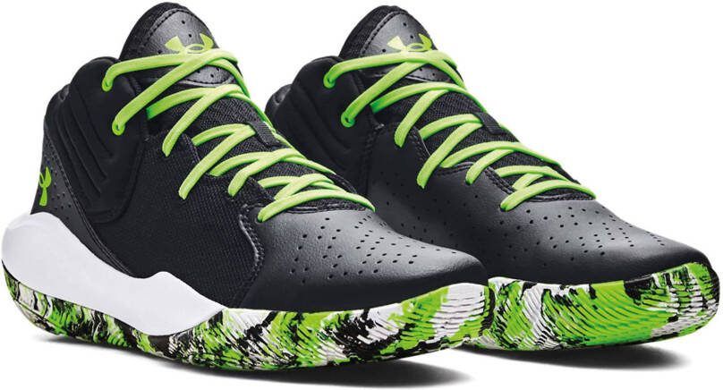 Under Armour Unisex basketbalschoenen Jet '21 Zwart/Wit/Lime Surge 44.5