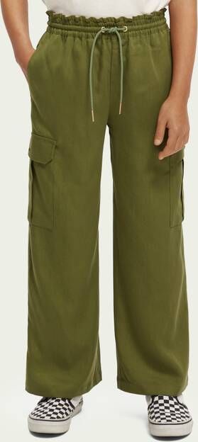 Scotch & Soda High rise cargobroek met wijde pijpen