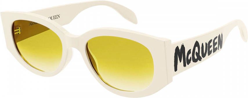 alexander mcqueen Sungles AM0330s , Beige, Dames