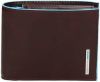 Piquadro Blue Square Men&apos, s Wallet With Coin Case Mahogany online kopen