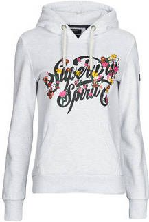 Superdry Hoodie Hoody met bloemenprint en opschrift