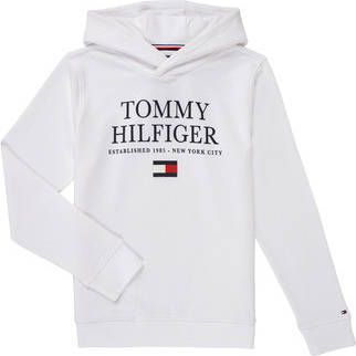 Tommy Hilfiger hoodie van biologisch katoen wit