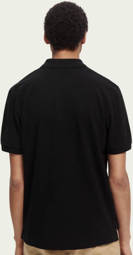 Scotch and Soda T shirts Essentials Organic cotton pique polo Zwart