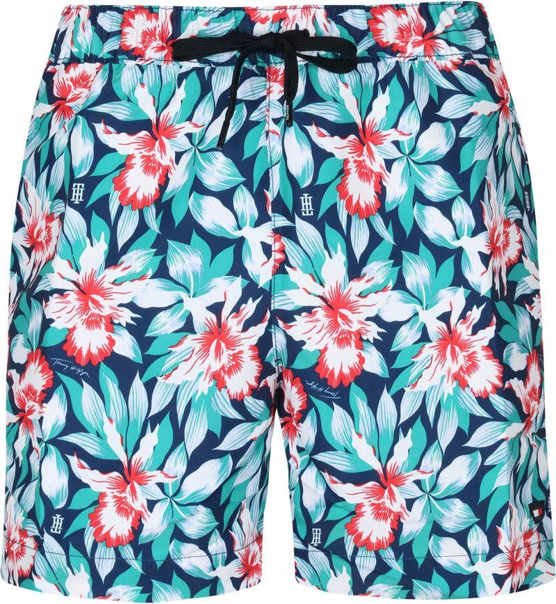 Tommy Hilfiger Zwembroeken Medium Drawstring Print Blauw