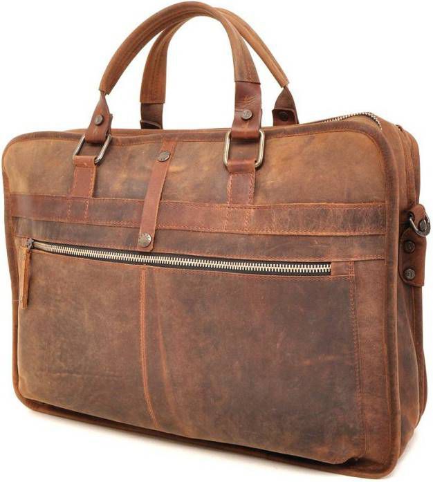 Laptoptas Berba Leren laptoptas Barbarossa 826-132 Coffee