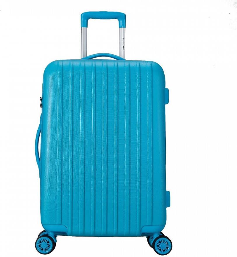 Decent Tranporto One Trolley 66 blauw Harde Koffer