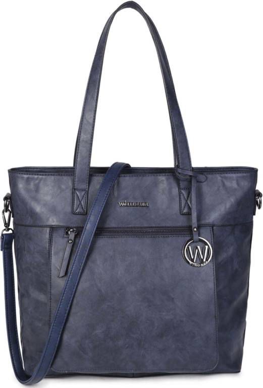Wimona Evelina Schoudertas donkerblauw Damestas