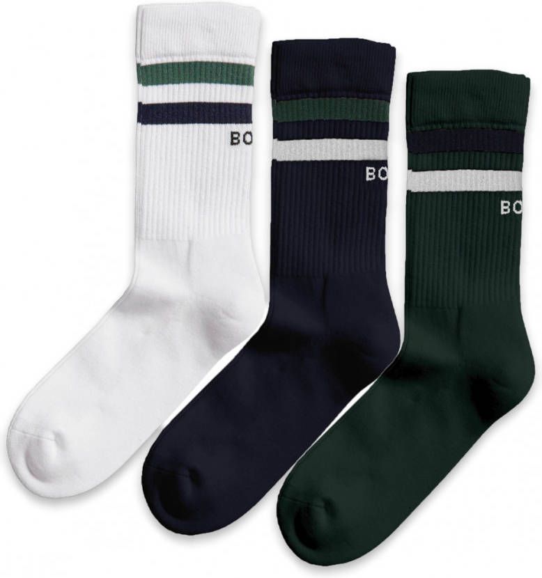 Bjö, rn Borg Double Stripe Ankle Crew Sportsokken Heren